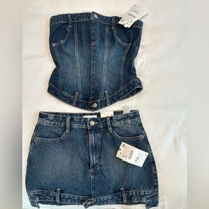 BRAND NEW ZARA DENIM SET WITH TAGS